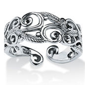 PalmBeach Ornate Scroll Ring in Sterling Silver
