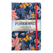 Pukka Pads Bloom Softcover Notebook with Pocket - Blue - Pack 3