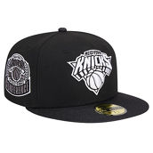New Era Men's Black New York Knicks Active Satin Visor 59FIFTY Fitted Hat