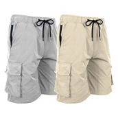 Men's Moisture Wicking Performance Quick Dry Cargo Shorts-2 Pack