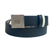 Fendi Mens Black White Reversible Grained Leather Belt 105 (New)