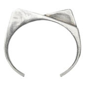 Saint Laurent 2 Pentes Two-Slope Oxidized Silver Bracelet (New)