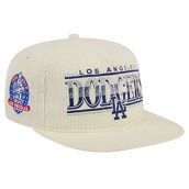New Era Men's Cream Los Angeles Dodgers Throwback Bar Golfer Corduroy Snapback Hat