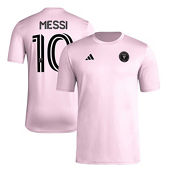 adidas Men's Lionel Messi Pink Inter Miami CF Pregame T-Shirt