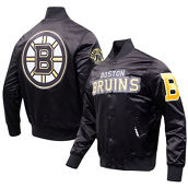 Pro Standard Men's Black Boston Bruins Classic Satin Full-Snap Jacket