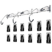 delta 48 in. W Silver 6-Bike Vertical Rail Rack - Holds up to 450 lbs.