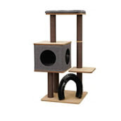 Petpals Elevate 4-level Modern Cat Tree with Condo and Grooming Brush