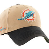 '47 Men's Khaki/Black Miami Dolphins Dusted Sedgwick MVP Adjustable Hat