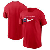 Nike Men's Red Minnesota Twins Team Swoosh Lockup T-Shirt