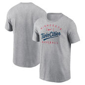 Nike Men's Heather Gray Minnesota Twins Home Team Athletic Arch T-Shirt