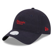 New Era Women's Navy Atlanta Braves Script 9TWENTY Adjustable Hat