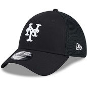 New Era Men's New York Mets Evergreen Black & White Neo 39THIRTY Flex Hat