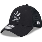 New Era Men's St. Louis Cardinals Evergreen Black & White Neo 39THIRTY Flex Hat