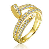 Gold Plated with Cubic Zirconia Ring