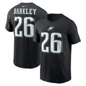 Nike Men's Saquon Barkley Black Philadelphia Eagles Player Name & Number T-Shirt