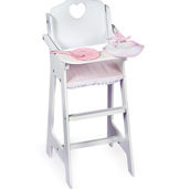 Badger Basket Doll High Chair with Accessories and Free Personalization Kit