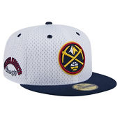 New Era Men's White/Navy Denver Nuggets Throwback 2Tone 59FIFTY Fitted Hat
