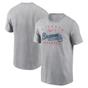 Nike Men's Heather Gray Atlanta Braves Home Team Athletic Arch T-Shirt