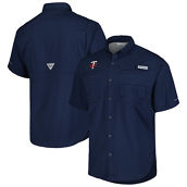 Columbia Men's Navy Minnesota Twins Tamiami Omni-Shade Button-Down Shirt