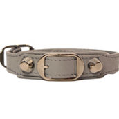 Balenciaga Arena Grey Lambskin Leather Wrap Bracelet (New)