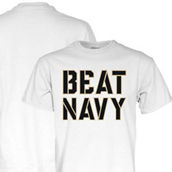 Blue 84 Men's White Army Black Knights Beat Navy T-Shirt