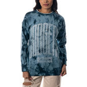 The Wild Collective Women's Blue Los Angeles Dodgers Overdyed Pullover Sweatshirt