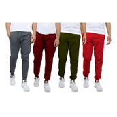 Galaxy By Harvic Slim Fit Heavyweight Classic Fleece Jogger Sweatpants- 4 Pack