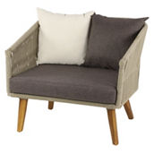 Morgan Hill Home Modern Gray Wood Outdoor Chair Set