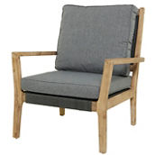 Morgan Hill Home Contemporary Dark Gray Wood Outdoor Chair