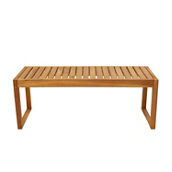 Morgan Hill Home Contemporary Brown Teak Wood Outdoor Coffee Table