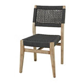 Morgan Hill Home Contemporary Dark Gray Wood Outdoor Dining Chair Set