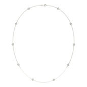 Charles & Colvard 0.96cttw Moissanite Fixed Necklace in Sterling Silver