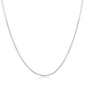 Links of Italy Sterling Silver 1.4mm Diamond-Cut Cable Chain - Rhodium Plated