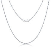 Links of Italy Sterling Silver 2mm Rhodium Rope Chain - Rhodium Plated