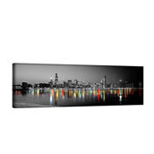 Skyline Night Color Pop Lake Landscape Photography Stylish Art by Panoramic Images