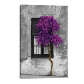 Tree Window Purple Pop Color Pop Landscape Photo Floral Art by Panoramic Images