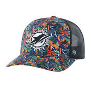 '47 Youth Navy Miami Dolphins Jungle Gym Trucker Adjustable Hat