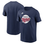 Nike Men's Navy Minnesota Twins Cooperstown Collection Team Logo T-Shirt