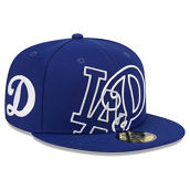 New Era Men's Royal Los Angeles Dodgers Game Day Overlap 59FIFTY Fitted Hat