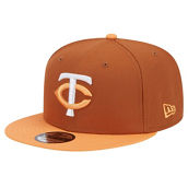 New Era Men's Brown Minnesota Twins Spring Color Two-Tone 9FIFTY Snapback Hat