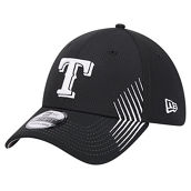 New Era Men's Black Texas Rangers Active Dash Mark 39THIRTY Flex Hat