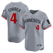 Nike Men's Carlos Correa Gray Minnesota Twins Road Limited Player Jersey
