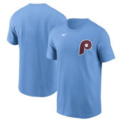 Nike Men's Light Blue Philadelphia Phillies Cooperstown Wordmark T-Shirt