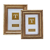 Two's Company Gold Fern S/2 Photo Frame