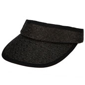 SAN DIEGO HAT COMPANY PAPERBRAID VISOR WITH FLORAL SWEATBAND