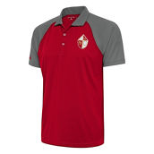 Antigua Men's Scarlet San Francisco 49ers Team Logo Throwback Nova Polo