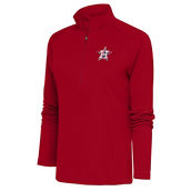 Antigua Women's Red Houston Astros Patriotic Tribute Half-Zip Pullover Top