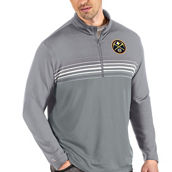 Antigua Men's Gray/Gray Denver Nuggets Pace Quarter-Zip Pullover Jacket