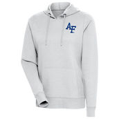 Antigua Women's Heather Gray Air Force Falcons Action Pullover Hoodie