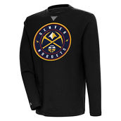 Antigua Men's Black Denver Nuggets Flier Bunker Pullover Sweatshirt